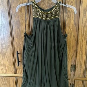 Women’s MK Michael Kors Medium Army Green Halter Top